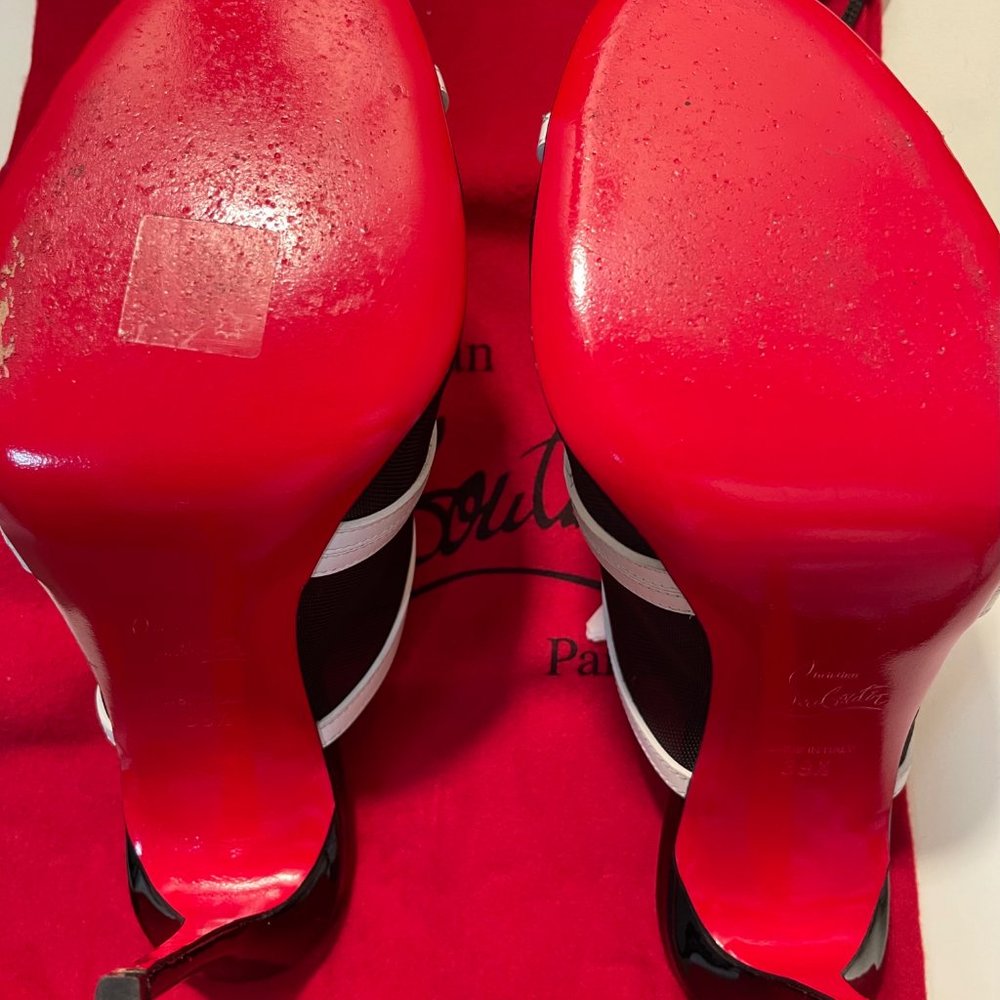 CHRISTIAN LOUBOUTIN MULES WORN ONCE SIZE 39.5 - Picture 8 of 16